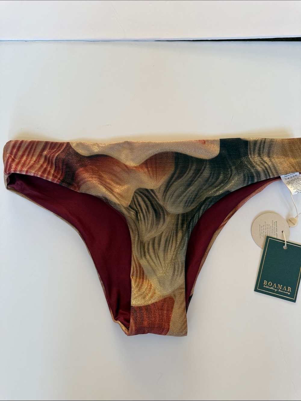 NEW Boamar Sculpted Wave Bikini Bottom Cheeky Size Large